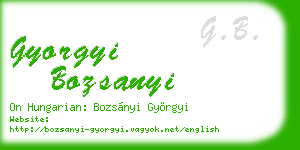 gyorgyi bozsanyi business card