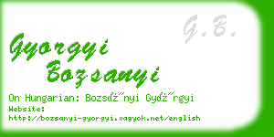 gyorgyi bozsanyi business card